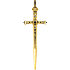 Onyx Charms & Pendants Thomas Sabo Sword Pendant - Gold/Black