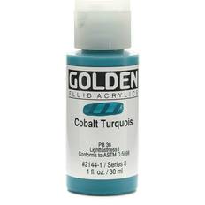 Golden Cobalt Turquoise Fluid Acrylic Paint