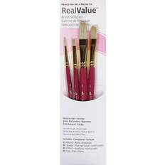 Princeton Real Value Brush Set 9183, Bristle, Short Handle, Set of 4