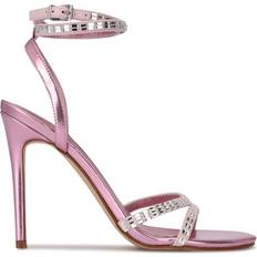 Nine West Mona Ankle Strap - Pink Suede