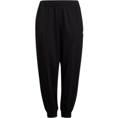 Adidas Women's Essentials Studio Fleece Pants Plus Size - Black/White