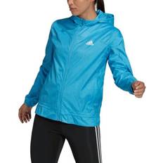 Adidas Aero Logo Running Windbreaker Women - App Sky Rush/White