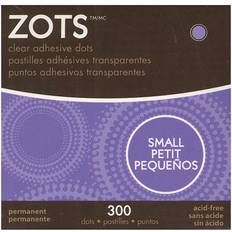 Zots Clear Adhesive Dots Small 3/16"X1/64" Thick 300/Pkg