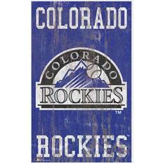 Fan Creations Colorado Rockies Heritage Distressed Logo Sign Board