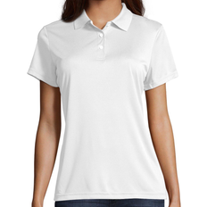 White - Women Polo Shirts Hanes Sport FreshIQ Cool Dri Performance Polo Shirt Women - White