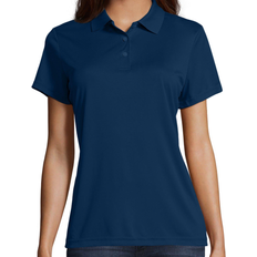 Blue - Women Polo Shirts Hanes Sport FreshIQ Cool Dri Performance Polo Shirt Women - Navy