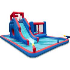 Water Sports Sunny & Fun Inflatable Water Park with Slide & Bounce House