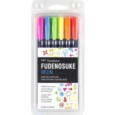 Tombow Brush Pens Tombow Fudenosuke Neon Brush Pens 6-pack