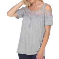 White Mark Bexley Tunic Top - Charcoal