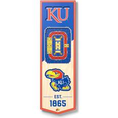 Basketball Sports Fan Products YouTheFan Kansas Jayhawks 3D Stadium Wall Sign