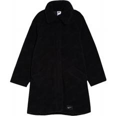 Nike Women Coats Nike Icon Clash Faux Fur Fleece Coat - Black