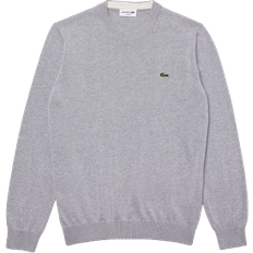Lacoste Organic Cotton Crew Neck Sweater - Grey Chine