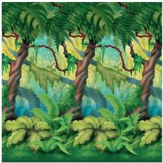 Dekaler & Veggdekorasjoner Beistle Jungle Trees Backdrop (52104) Quill