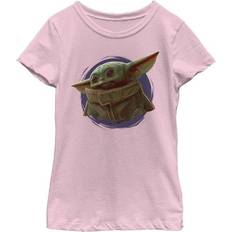 Fifth Sun Girl's Star Wars The Mandalorian The Child Circle Halo T-shirt - Light Pink (STMD00056GTS)