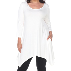 White Mark Makayla Tunic Top Plus Size - White