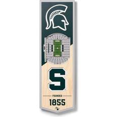 YouTheFan Michigan State Spartans 3D Stadium View Banner