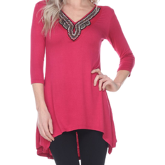 White Mark Women's Tonya Tunic Top - Brick Red