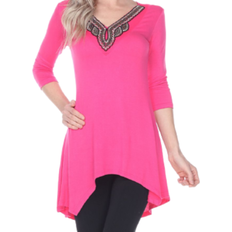 White Mark Women's Tonya Tunic Top - Fuchsia