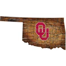 Fan Creations Oklahoma Sooners Distressed State Wall Art