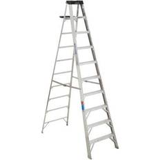 Step Ladders Werner 10 ft. H Aluminum Step Ladder Type IA 300 lb. capacity