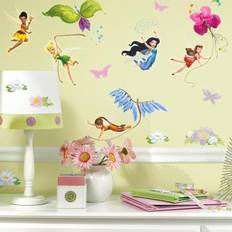 Fairies and Pixies Wall Decor RoomMates Disney Fairies Wall Decals with Glitter
