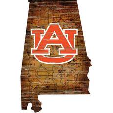 Fan Creations Auburn Tigers Distressed State with Logo Sign Board