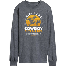 Airwaves Yellowstone All Day Cowboy Long Sleeve T-shirt - Gray