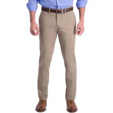 Haggar Iron Free Premium Khaki Slim/Straight Fit Pant - Medium Khaki