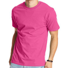 Hanes Beefy-T Crewneck Short-Sleeve T-shirt Unisex - Wow Pink