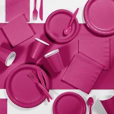 Amethyst Cutlery Hot Magenta Pink 245pcs
