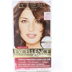 Reddish brown hair color Excellence Creme Pro Keratine Hair Color Warmer 5RB Medium Reddish Brown