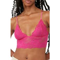 Free People Everyday Lace Longline Bralette - Peacock Pink