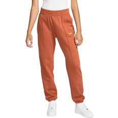 Nike Women's Trend Essential Fleece Pants - Burnt Sunrise/White