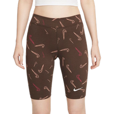 Nike Women's Sportswear Printed Dance Shorts - Baroque Brown/White