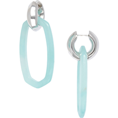 Kendra Scott Danielle Convertible Link Earrings - Silver/Teal Amazonite