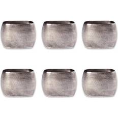 Silver Napkin Rings Design Imports Textured Napkin Ring 6pcs