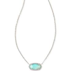 Kendra Scott Elisa Pendant Necklace - Silver/Light Blue Smithsonite