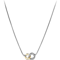 David Yurman Belmont Double Curb Link Necklace - Silver/Gold