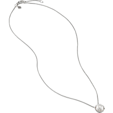 David Yurman Châtelaine Pendant Necklace - Silver/Pearl