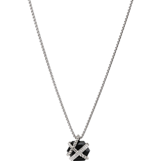 David Yurman Cable Wrap Necklace - Silver/Onyx