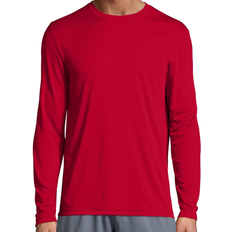 Hanes Red T-shirts Hanes Hanes Sport FreshIQ Cool DRI Long Sleeve T-shirt Men - Deep Red