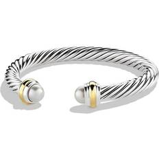 David Yurman Semiprecious Cable Classics Bracelet - Silver/Gold/Pearl