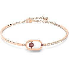 Swarovski Sparkling Dance Oval Bracelet - Rose Gold/Red/Transparent