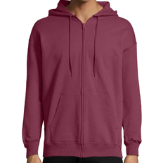 Hanes Ultimate Cotton Heavyweight Full Zip Hoodie - Maroon