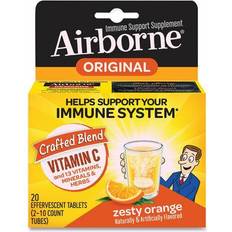 Airborne Immune Support Effervescent Tablet, Zesty Orange, 20 Count ABN96298 Orange