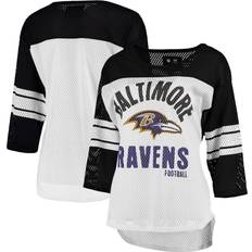 Customizable T-shirts G-III 4Her by Carl Banks Baltimore Ravens First Team Three-Quarter Sleeve Mesh T-Shirt W