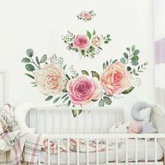 Self-adhesive Decorations RoomMates Pink Roses Self-adhesive Decoration