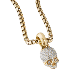 Charms & Pendants David Yurman Skull Pendant - Gold/Diamond