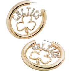 Baublebar Boston Celtics Logo Hoops - Gold/Transparent