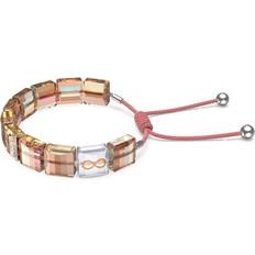 Swarovski Letra Infinity Bracelet - Silver/Orange/Pink